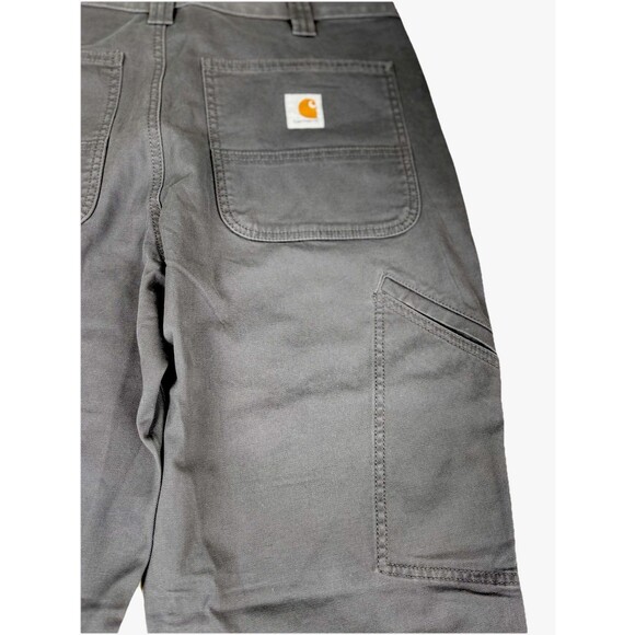 NWT Mens Carhartt Gray Pants 33x30 Rugged Flex Canvas Work Relaxed Fit BN2291-M - Picture 4 of 7